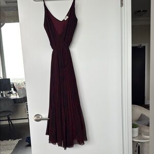 Wilfred Red Pleated Maxi Sundress